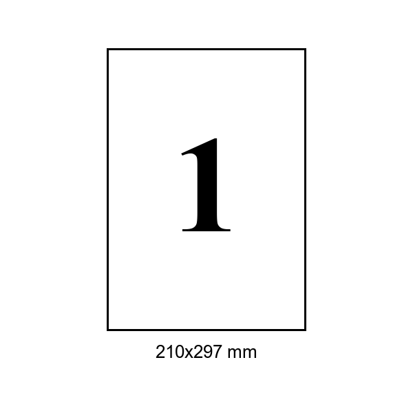 Cumpăra 1 pe foaie · 210×297 mm in Chișinau la Etichete.eu