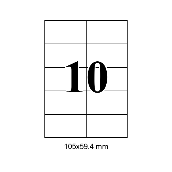 Cumpăra 10 pe foaie · 105×59,4 mm in Chișinau la Etichete.eu