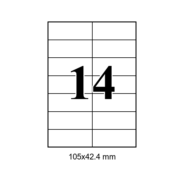 Cumpăra 14 pe foaie · 105×42,4 mm in Chișinau la Etichete.eu