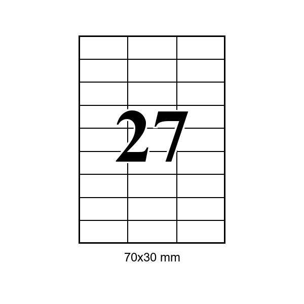 27 pe foaie · 70×30 mm, 70.00×30.00, Hartie adeziva — etichete / ribbon Chișinău | Etichete.eu