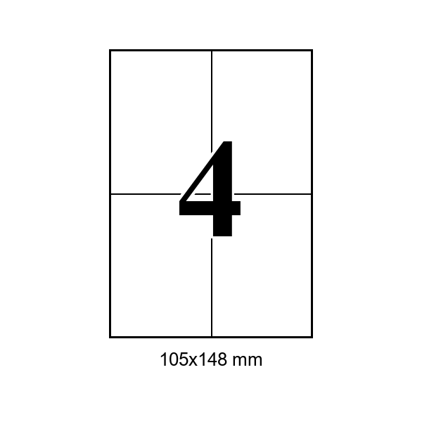 Cumpăra 4 pe foaie · 105×148 mm in Chișinau la Etichete.eu