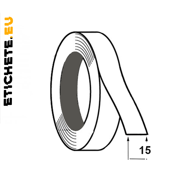 Satin alb 15 mm × 200 m — etichete textile Chișinău | Etichete.eu