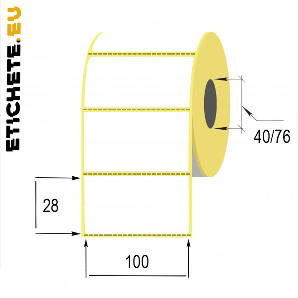 Cumpăra Termo eticheta 100x28mm in Chișinau la Etichete.eu